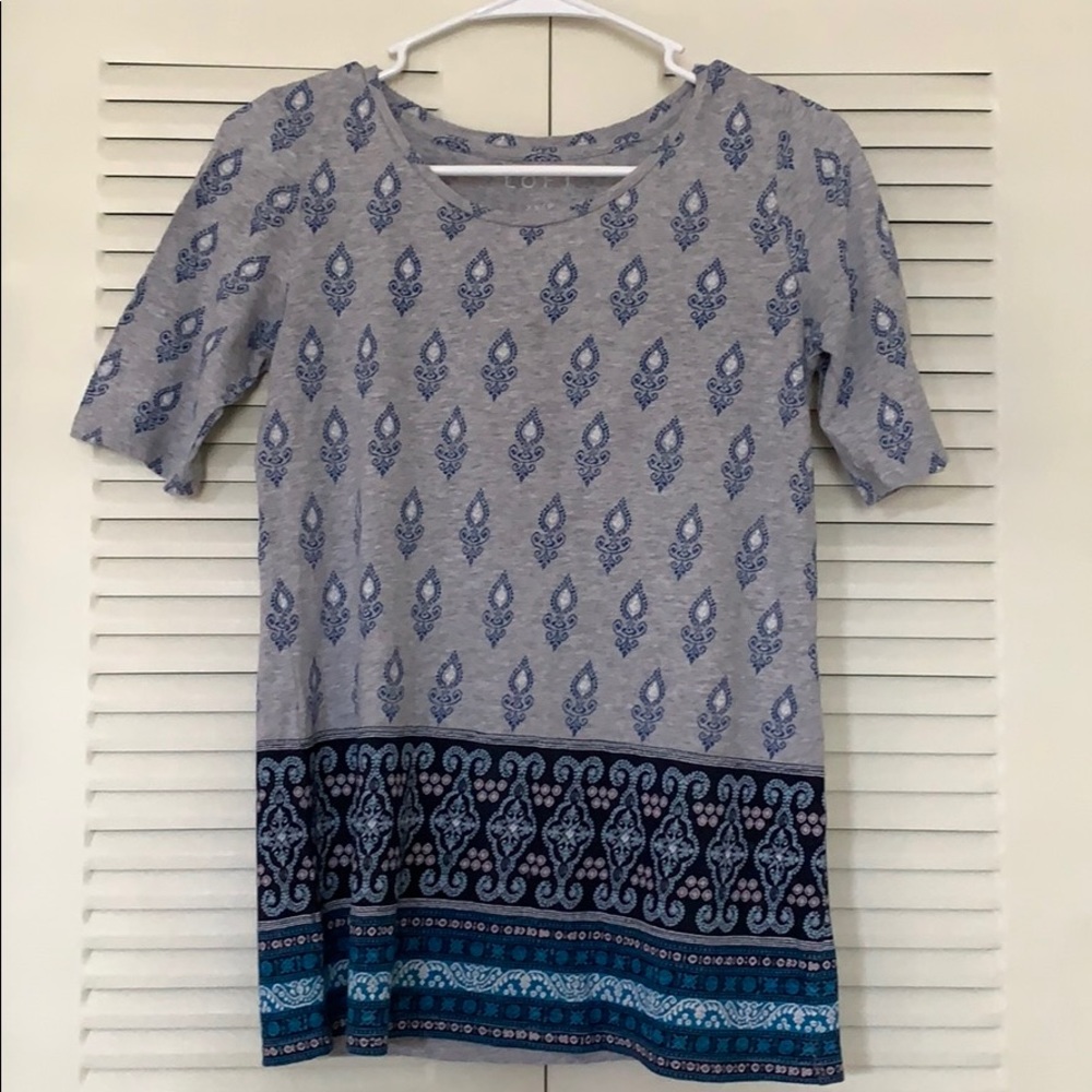 Loft XXSP Vintage Soft Ballet Neck Tee (Paisley)